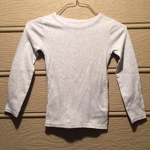 Old Navy girls sz 6/7 light gray long sleeve NEW